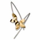 G.R.A.S. by The Holy Land Mint 14K Gold Petals Earrings w Diamond