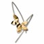 G.R.A.S. by The Holy Land Mint 14K Gold Petals Earrings w Diamond