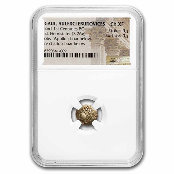 Gaul, Aulerci Eburovices AV Stater (2nd-1st c. BC) Ch XF NGC Gaul, Aulerci Eburovices AV Stater (2nd-1st c. BC) Ch XF NGC