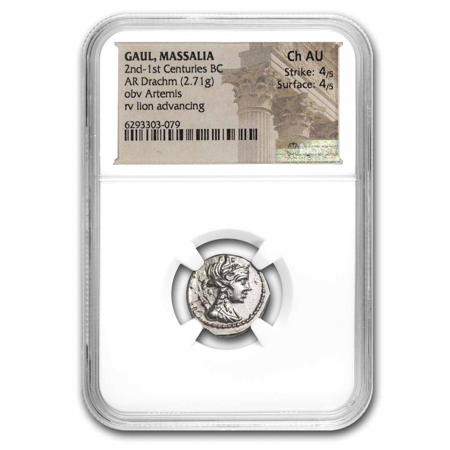 Gaul, Massalia AR Silver Drachm (2nd-1st Century BC) Ch AU NGC