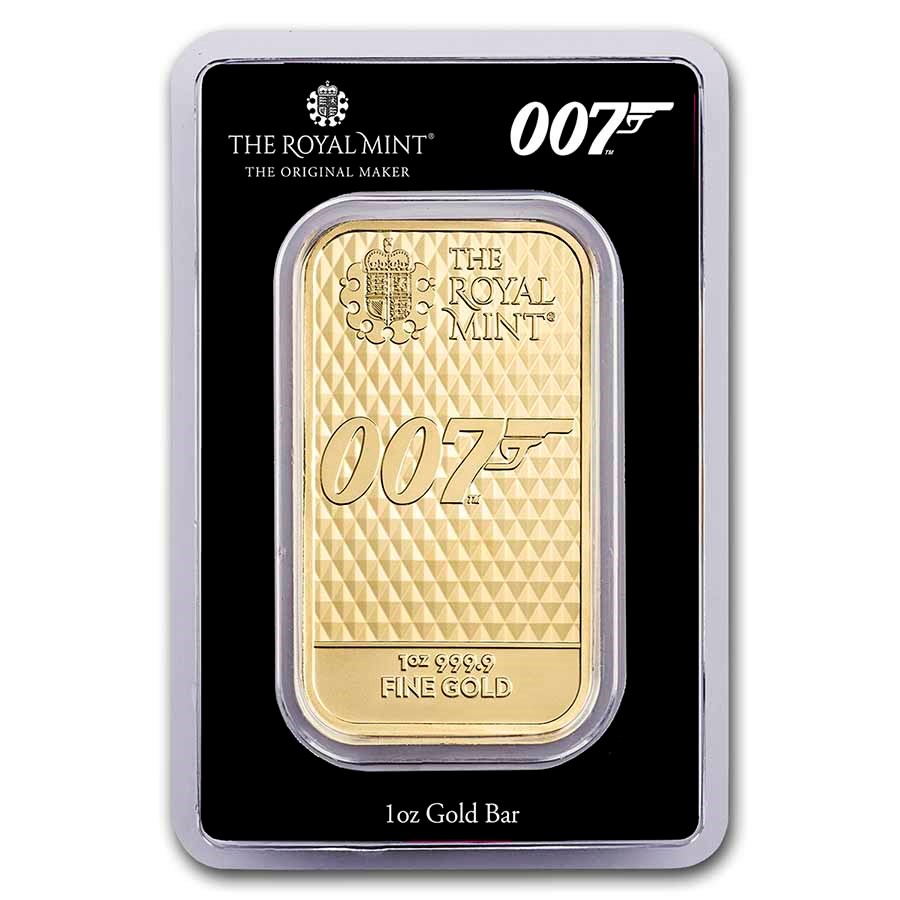 GB 1 oz Gold Bar: James Bond, Diamonds Are Forever (in TEP)