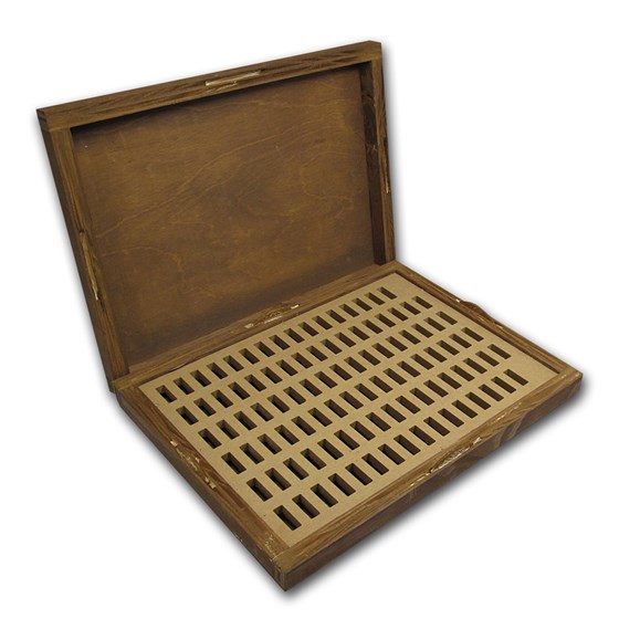 Geiger Edelmetalle Wood Storage Box for 100 gram Silver Bars Geiger Edelmetalle Wood Storage Box for 100 gram Silver Bars