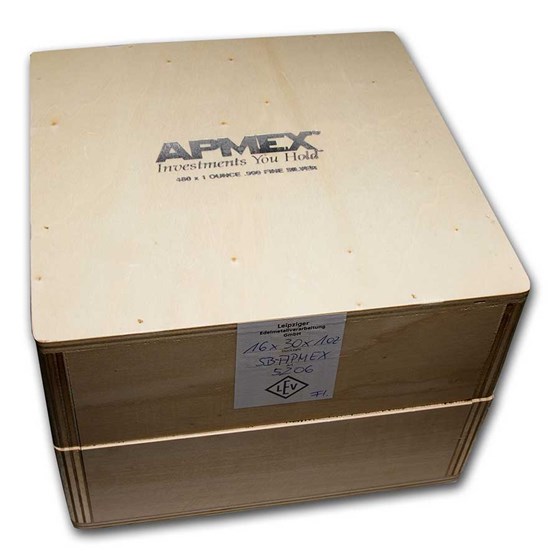Geiger Wood Storage Box - 1 oz Silver Bars APMEX Branded (Empty) Geiger Wood Storage Box - 1 oz Silver Bars APMEX Branded (Empty)