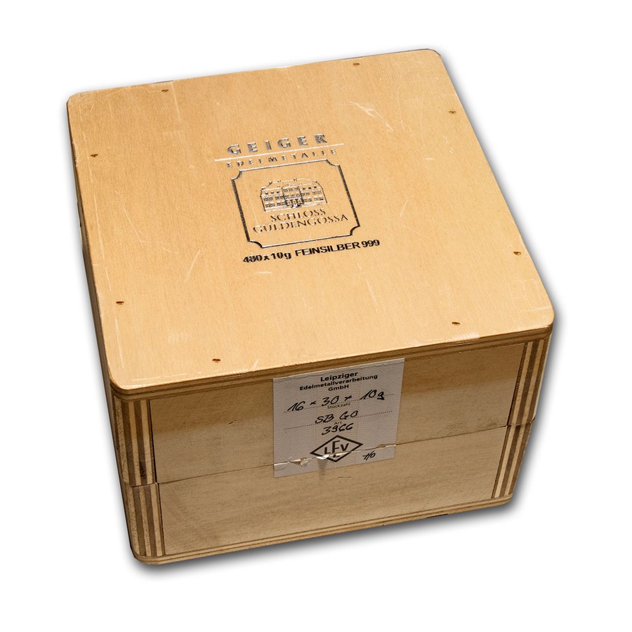 Buy Geiger Wood Storage Box 10 gram Silver Bars (Original Series) APMEX