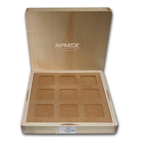 Buy Geiger Wood Storage Box -10 oz Silver APMEX Branded Bars (Empty ...