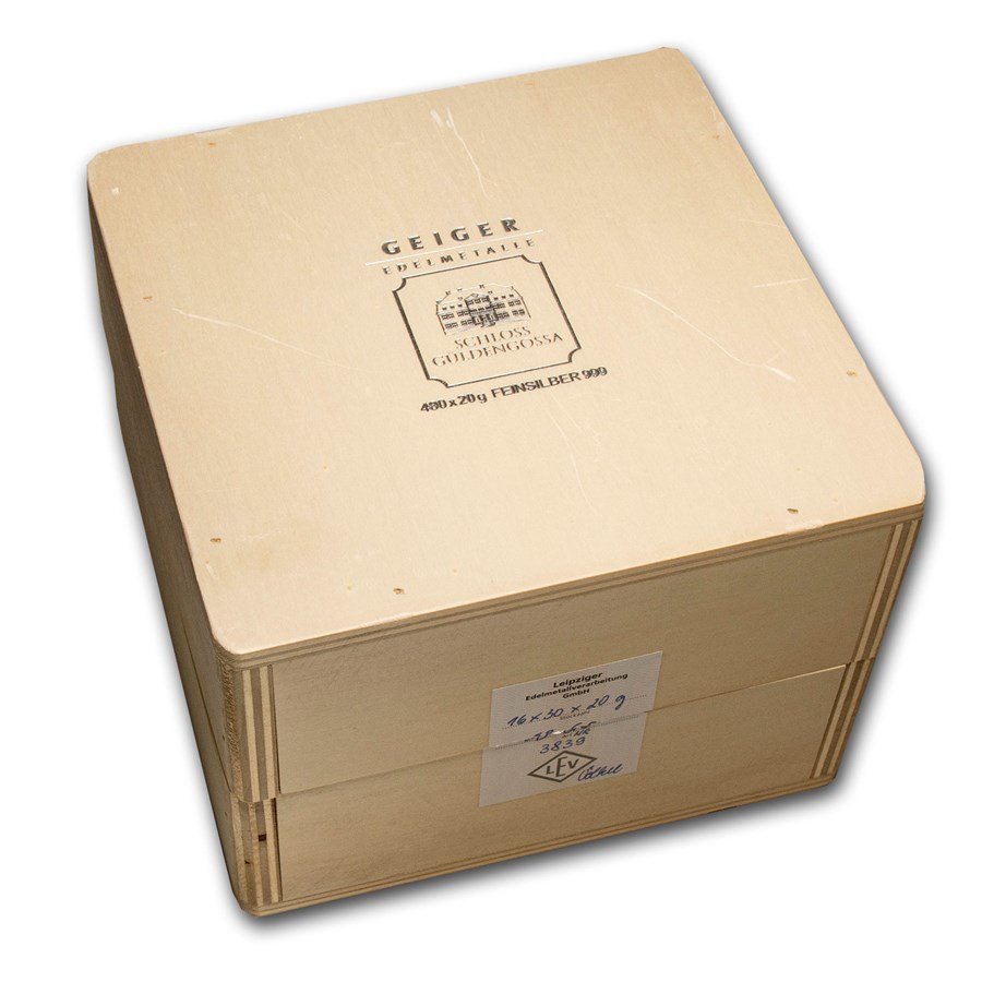 Buy Geiger Wood Storage Box 20 gram Silver Bars (Original Series) APMEX