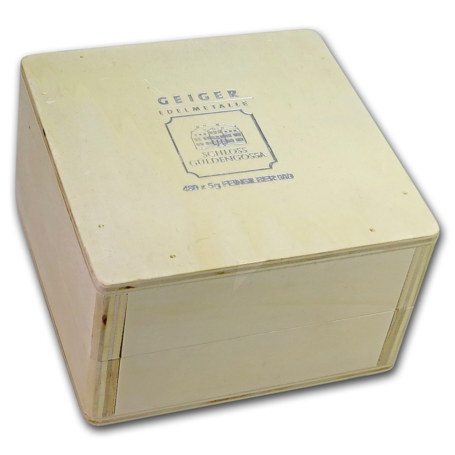 Buy Geiger Wood Storage Box - 5 gram Silver Bars (Original Series) | APMEX