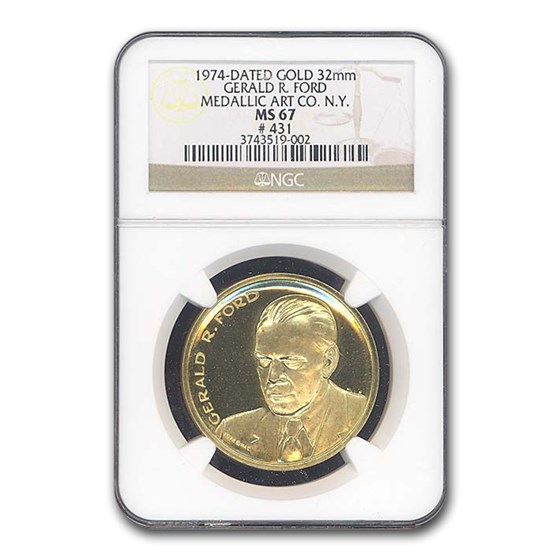 Gerald R. Ford Inauguration Medal Medallic Art Co. MS-67 NGC Gerald R. Ford Inauguration Medal Medallic Art Co. MS-67 NGC