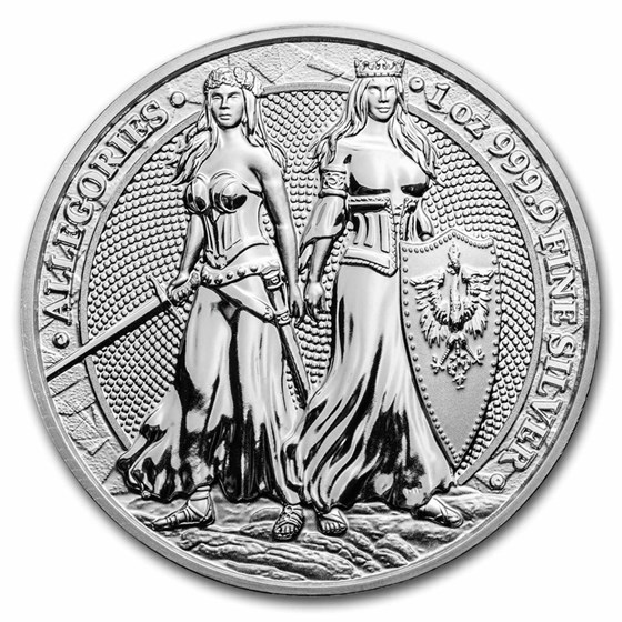 Germania 1 oz Silver Round BU (Random, Off-Quality)
