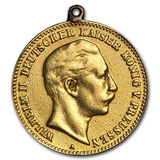 Germany Gold 10 Mark Prussia (1872-1912) Cleaned/Damaged