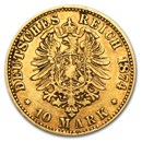 Germany Gold 10 Mark (Random) Avg Circ