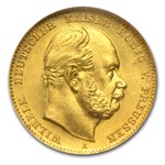 Germany Gold 10 Marks Prussia (1872-1873) MS-65 NGC