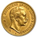 Germany Gold 10 Marks Prussia Wilhelm II (1890-1912) Avg Circ