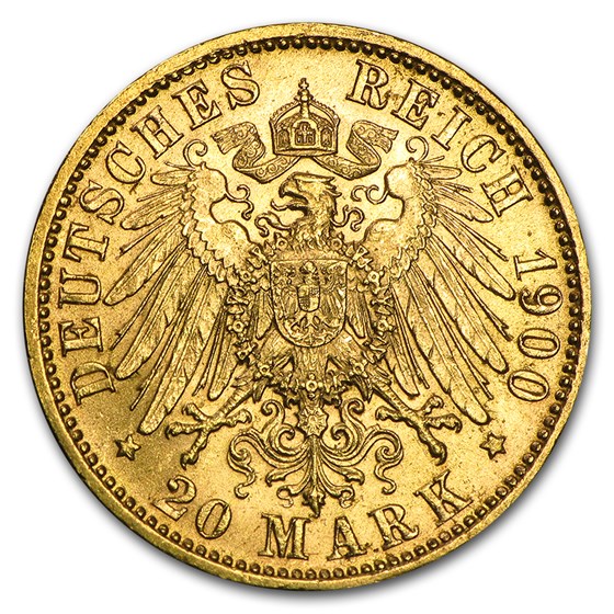 Germany Gold 20 Marks Bavaria Otto (1895-1913) AU Germany Gold 20 Marks Bavaria Otto (1895-1913) AU