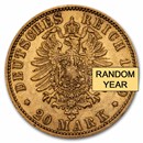 Germany Gold 20 Marks Prussia (1871-1913) Avg Circ