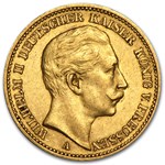 Germany Gold 20 Marks Prussia (1871-1913) Avg Circ
