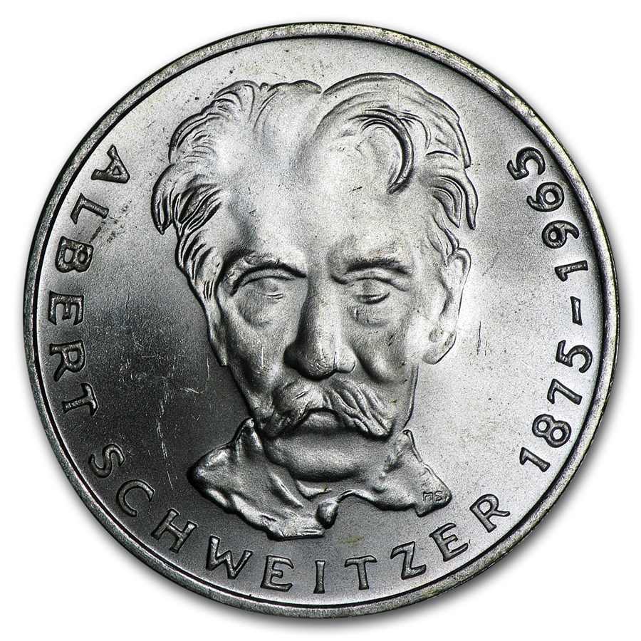 Germany Silver Commemorative 5 Deutsche Mark AU (1951-1979)