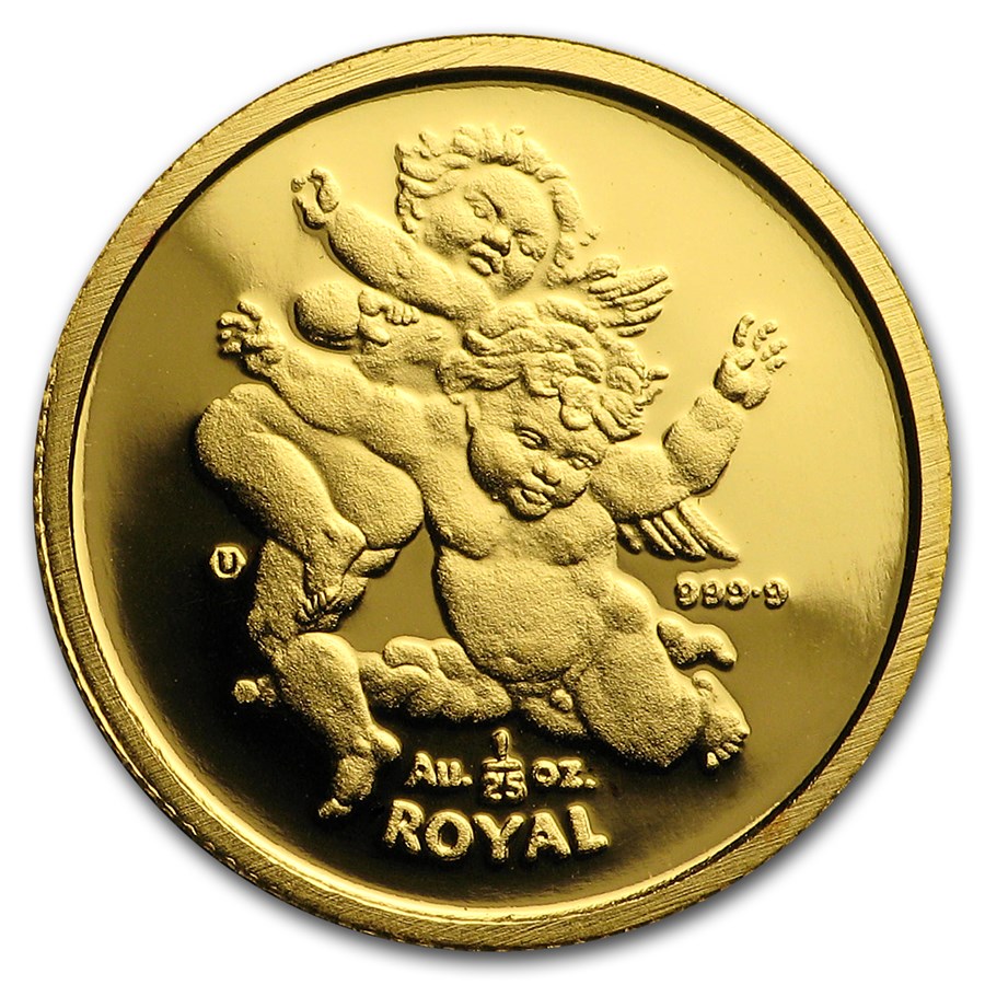 Gibraltar Gold 1/25 Royal Cherubs BU/Proof (Random Dates)
