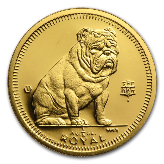 Gibraltar Gold 1/5 oz Royal Dog BU (Random) Gibraltar Gold 1/5 oz Royal Dog BU (Random)