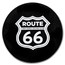 Gift Box Tin - 1 oz Silver Shield Shaped Round: Route 66