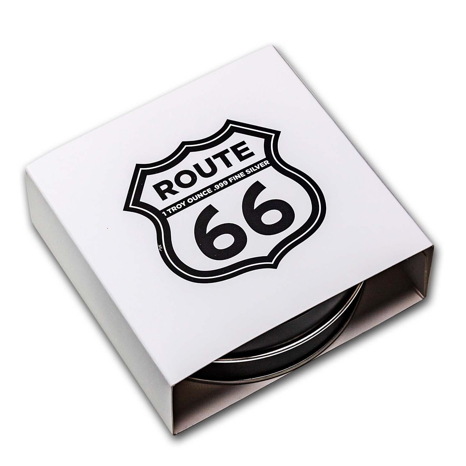 Buy Gift Box Tin for 1 oz Silver Route 66 Shield Round | APMEX