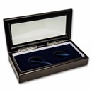 Glass Top Wood Presentation Box - 2 Coin Set (H Style Capsules)