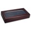 Glass Top Wood Presentation Box - 2 Coin Set (XL Capsules)