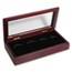 Glass Top Wood Presentation Box - 4 Coin Set (Gold Eagles)
