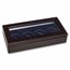 Glass Top Wood Presentation Box - 4 Coin Set (H-Style Holders)