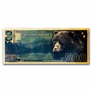 Gold Aurum Note - 500mg (2023 Brown Bear, 24K)