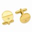 Gold-plated .01 Ct. Diamond Polished & Satin Cuff Links