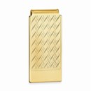Gold-plated Chevron Pattern Hinged Money Clip
