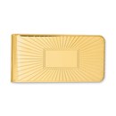 Gold-Plated Engravable Grooved Starburst Money Clip