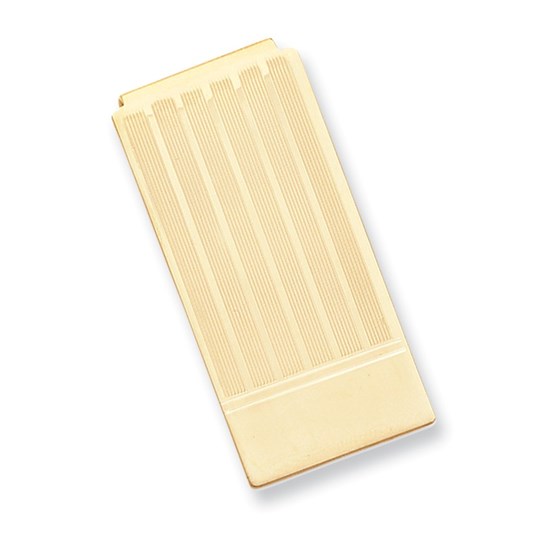 Gold-plated Etched Lines Hinged Money Clip