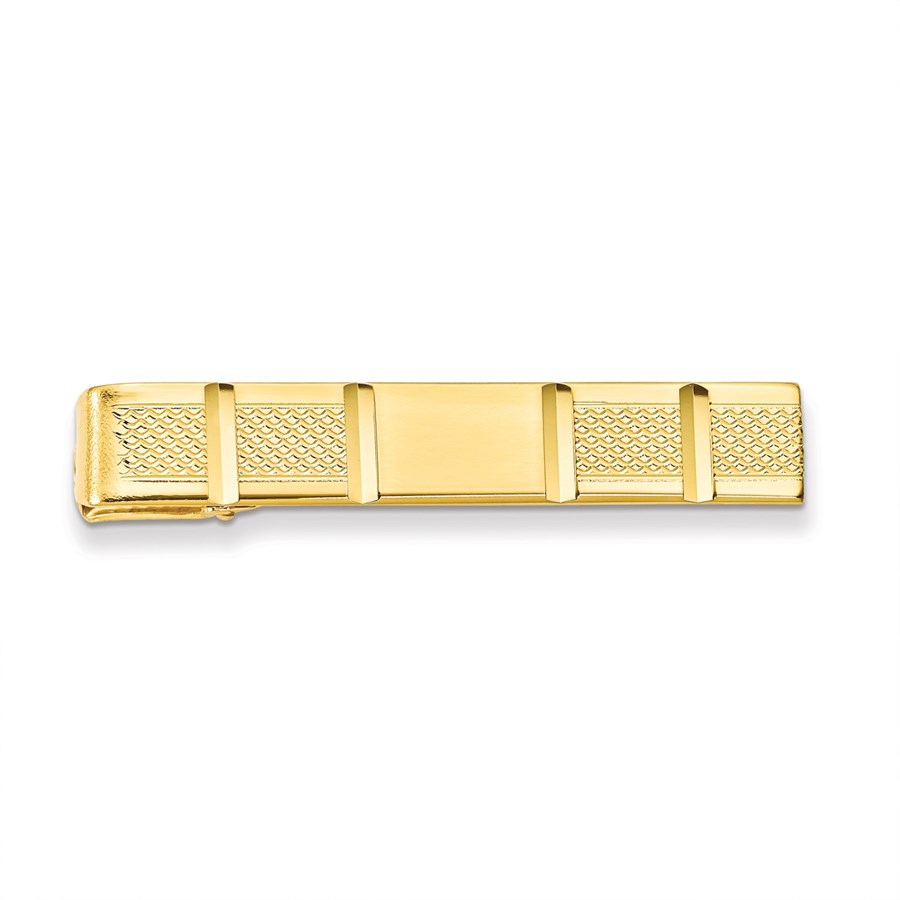 Gold-plated Facet Cut Tie Bar