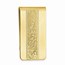 Gold-plated Kelly Waters Money Clip with Swirl Pattern Center