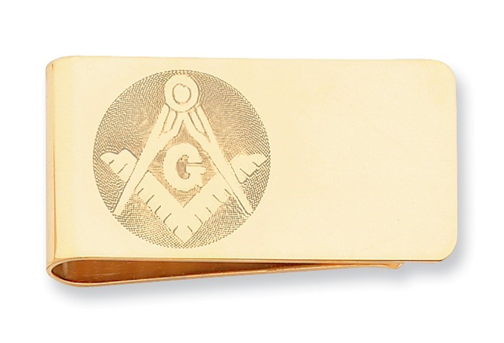 Gold-plated Masonic Money Clip