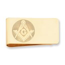 Gold-plated Masonic Money Clip