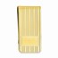 Gold-plated Money Clip with Lines and Bottom Rectangle
