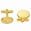 Gold-plated Oval Beaded Cuff Links