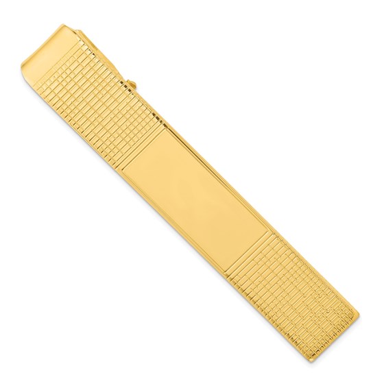 Gold Plated Patterned Tie Bar Gold Plated Patterned Tie Bar