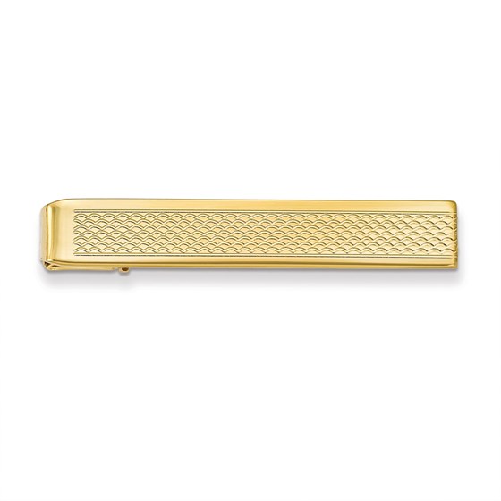 Gold-plated Patterned Tie Bar