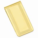 Gold-plated Polished with Engraveable Area Money Clip