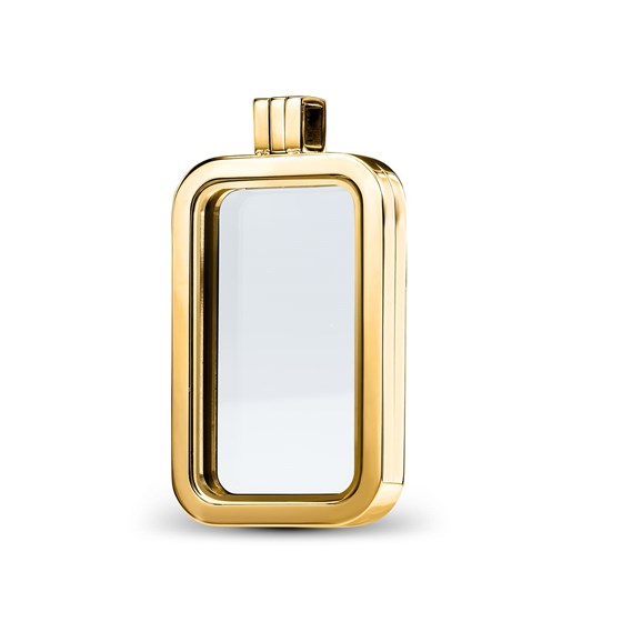 Gold-Plated Stainless Steel Plain-Front Bezel (5 gram Gold Bar) Gold-Plated Stainless Steel Plain-Front Bezel (5 gram Gold Bar)