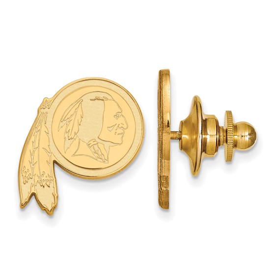 Gold-Plated Sterling Silver Washington Redskins Lapel Pin Gold-Plated Sterling Silver Washington Redskins Lapel Pin