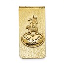 Gold-tone God Is With You Money Clip