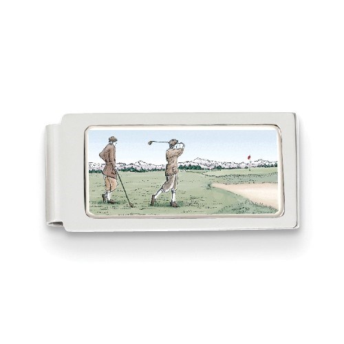Golfers Hinged Money Clip
