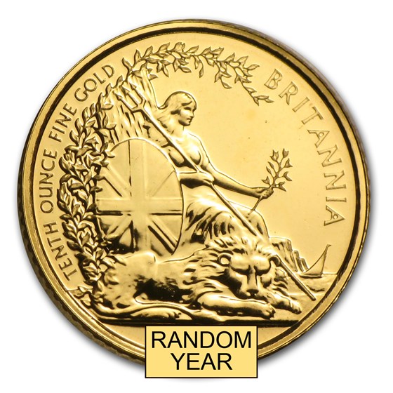 Great Britain 1/10 oz Gold Britannia BU/Proof (Random Year) Great Britain 1/10 oz Gold Britannia BU/Proof (Random Year)