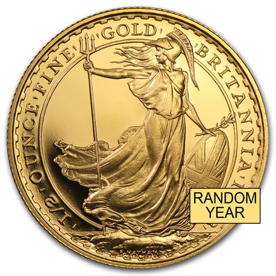 Great Britain 1/2 oz Gold Britannia BU (Random Year)