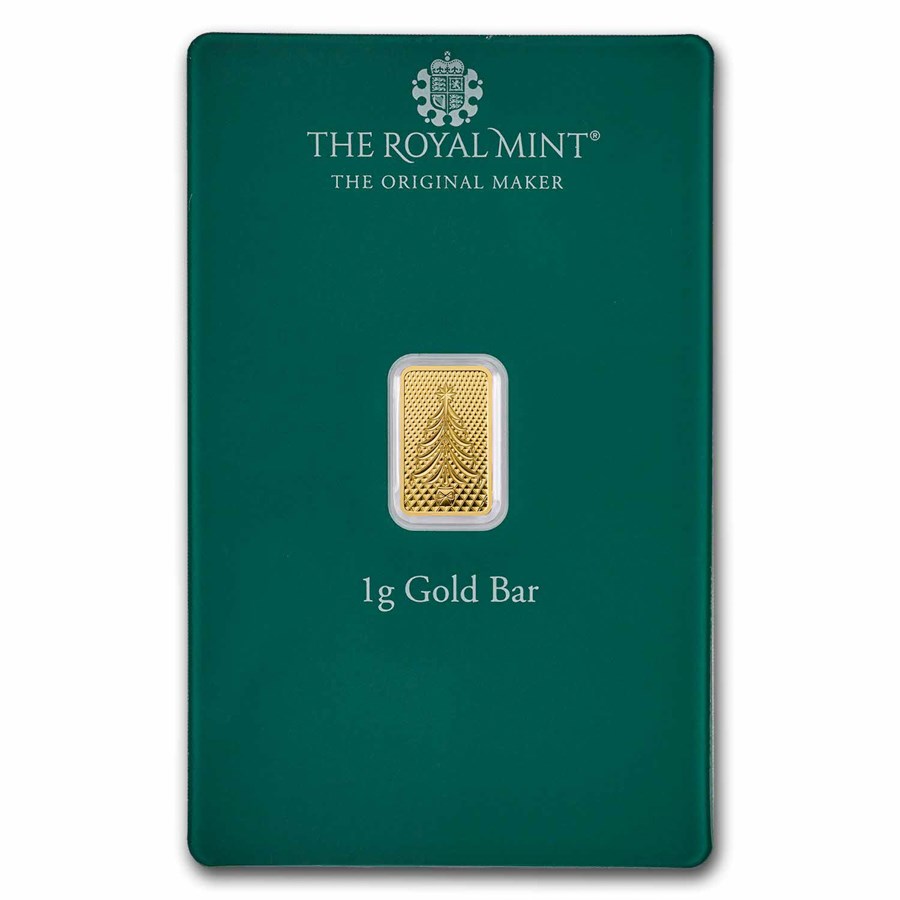 Great Britain 1 gram Gold Christmas Bar